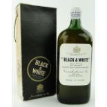 Boxed bottle of "Black & White" Scotch Whisky,
"Under British Government Supervision.