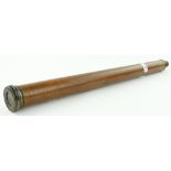 An Antique brass and mahogany telescope, 
length 26".
