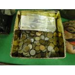 Various banknotes and coins.