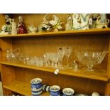 Crystal glasses, bowls and jug.