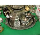 3 piece plated tea set,