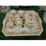 Edwardian Wedgwood Cabaret set on tray.