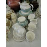 Royal Doulton "Melrose" teapot, etc., and Paragon teaware.