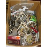 A box of modern costume jewellery.