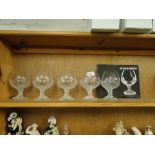 4 boxed Franklin Mint Napoleon design brandy glasses.