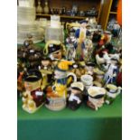 Royal Doulton Nelson Character jug, Toby jugs, etc.