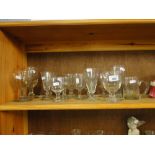 Antique glass goblets, mug, etc.