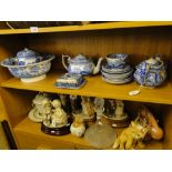 Spode Italian pattern teapots, butter dish, etc.