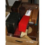 Quantity of Antique jewellery boxes.