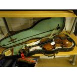A Violin & bow in case
