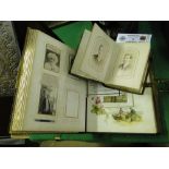 2 leather bound Edwardian family photograph albums.