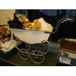 A Leeway vintage dolls pram,