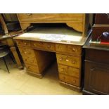 A Victorian mahogany twin pedestal writing desk.