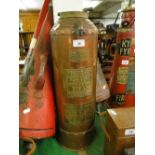 An American brass and copper fire extinguisher by Edward E Mc Morran & Co.