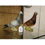 A pair of Beswick Bisque pigeons, 1383.