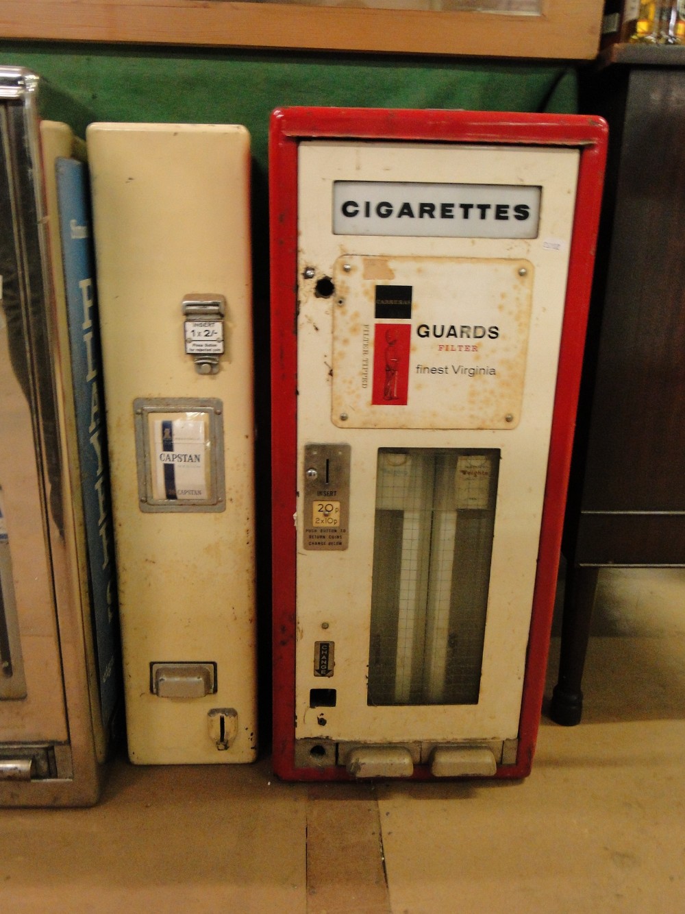 2 Wall mounted cigarette vending machines