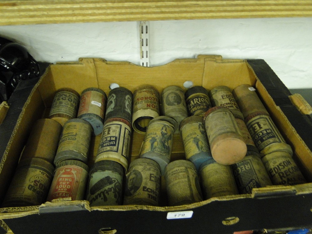 Quantity of vintage record cylinders