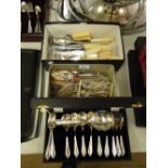 Ivorine handled fish cutlery,