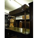 A reproduction mahogany 2-drawer side table.