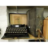 Smiths Premier  portable typewriter with case,