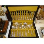 Suite of silver plated cutlery