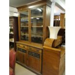 A Victorian mahogany 2-section library bookcase.