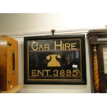 A Car Hire sign