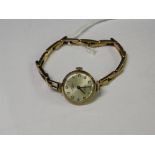 Ladies Rotary 9 ct gold wrist watch with expanding strap