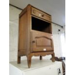 A French oak pot cupboard with drawer.