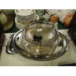 Silver plated fruit basket,