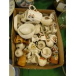 Large quantity of Crestedware souvenir ornaments.