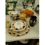 Edwardian dinnerware, a jug, etc.