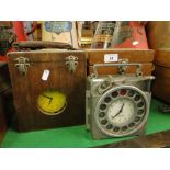 2 cased "Junior" pigeon racing clocks.