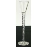 An early ale glass
with multi twist stem, 8.75".