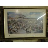 Terence Cuneo, coloured print Derby Day,