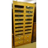 A Vintage oak haberdashery cabinet,