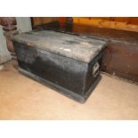 Victorian stained pine tool box.