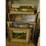 Large quantity of oil pictures.
