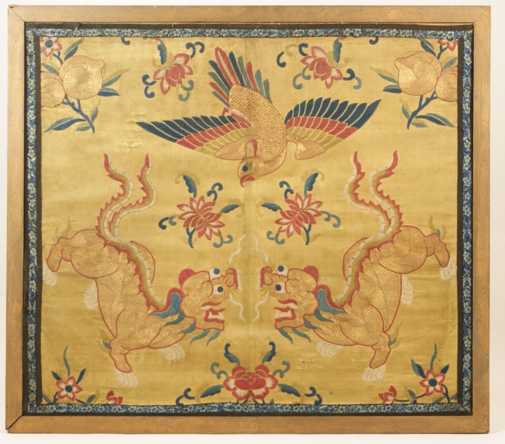 Chinese silk embroidered roundel, circa - Image 2 of 13