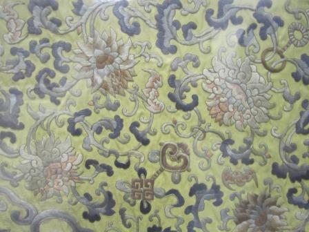 Chinese silk embroidered panel, late 19t - Image 5 of 6