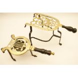 Victorian Longfields patent brass trivet