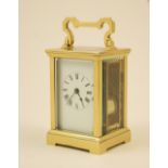 French brass striking carriage clock, wh
