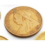 Victorian sovereign, 1899 (EF), weight a