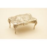 Dutch silver miniature table, London imp