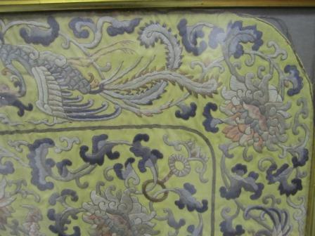 Chinese silk embroidered panel, late 19t - Image 3 of 6