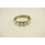 Diamond seven stone half eternity ring,