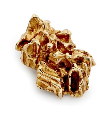 14ct gold nugget pendant, 31mm, weight a - Image 2 of 2