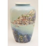 Italian hand decorated vase, 20th Century,