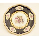 Sevres style porcelain plate, 19th Century,