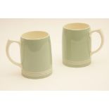 Pair of Wedgwood tankards designed by Keith Murray,